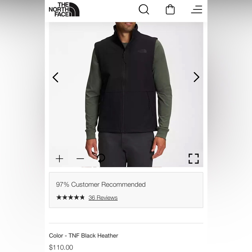 Men’s NWOT North Face XXL Windwall Camden Soft shell Vest